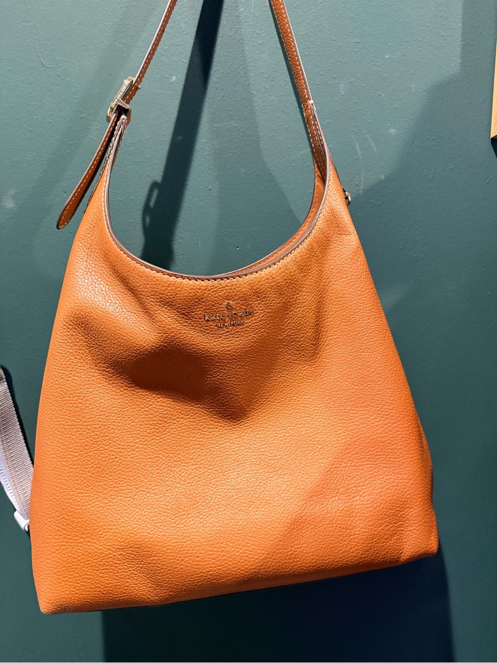 kate spade Orange Pebbled Leather Shoulder Bag